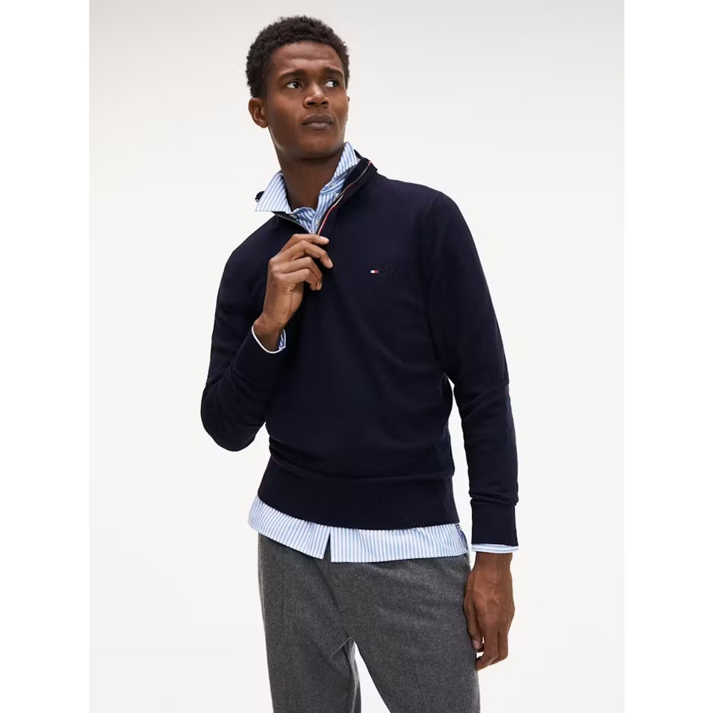 Tommy Hilfiger Cream Zip-Up Sweater - Picture 9 of 9